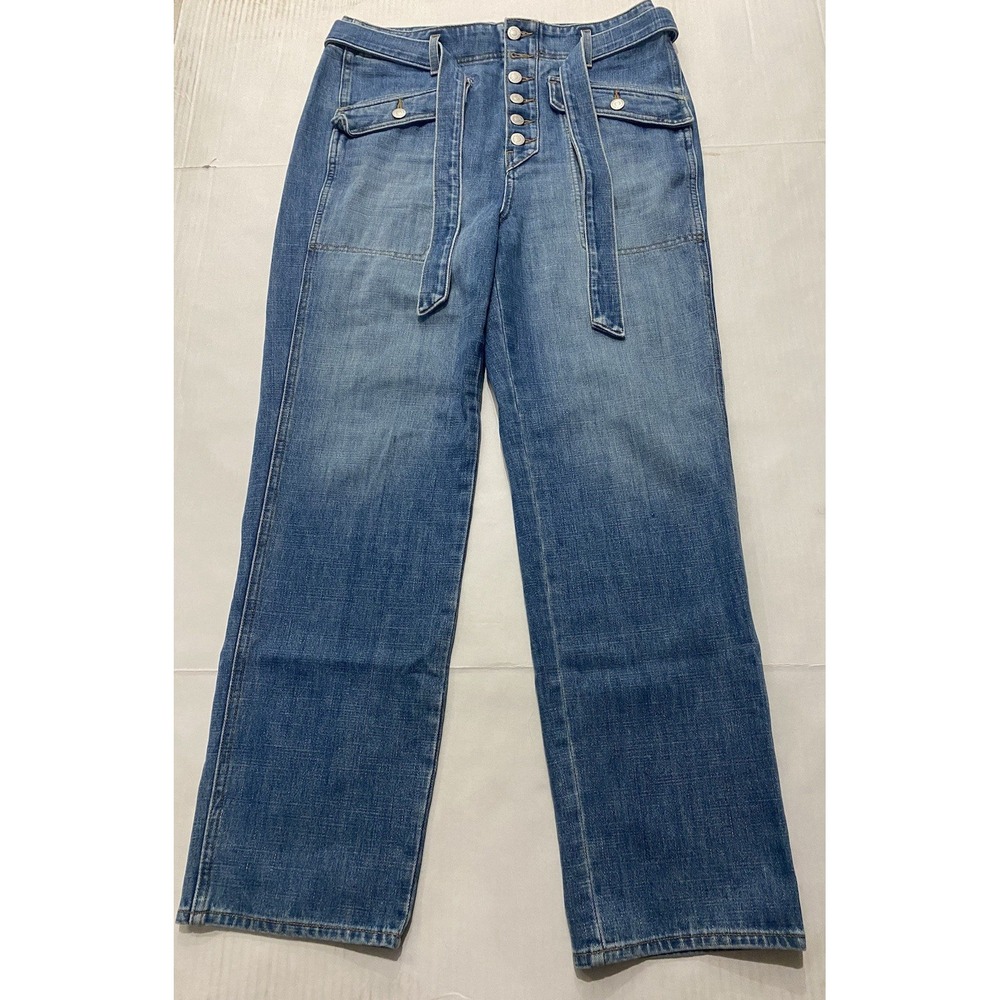 Veronica Beard Belted Button Fly Jeans. Women's Size 30